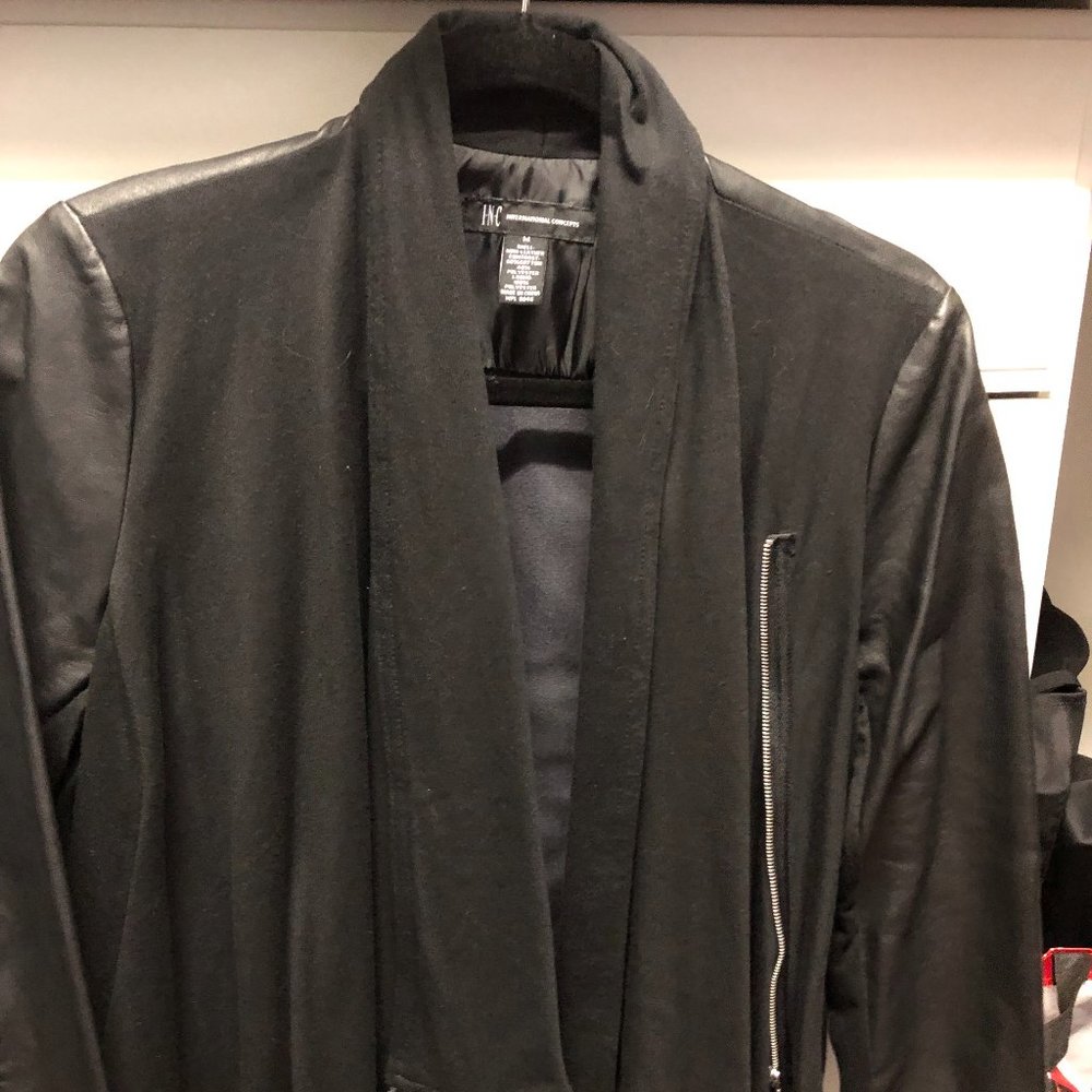 INC  jacket, black color, size Medium, Cotton/Polyester